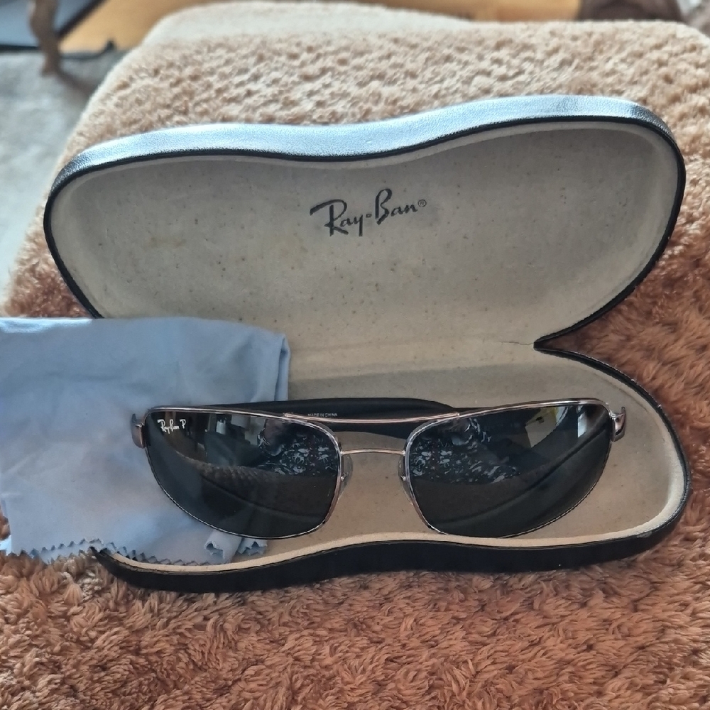 Ray-Ban Silver and Black Sunglasses